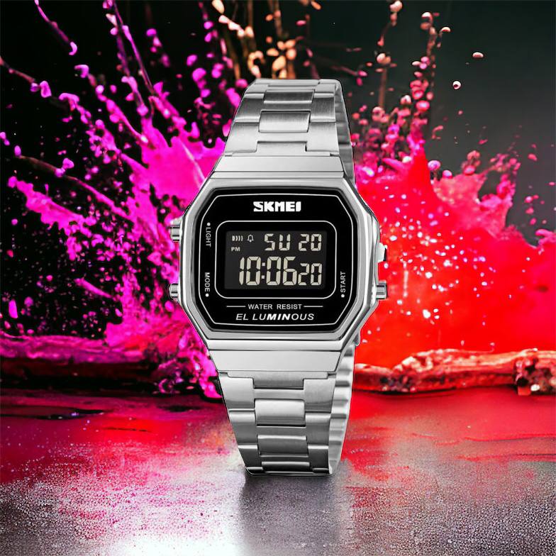 Часы наручные мужские SKMEI 1647SI, армейские часы противоударные, модные мужские часы