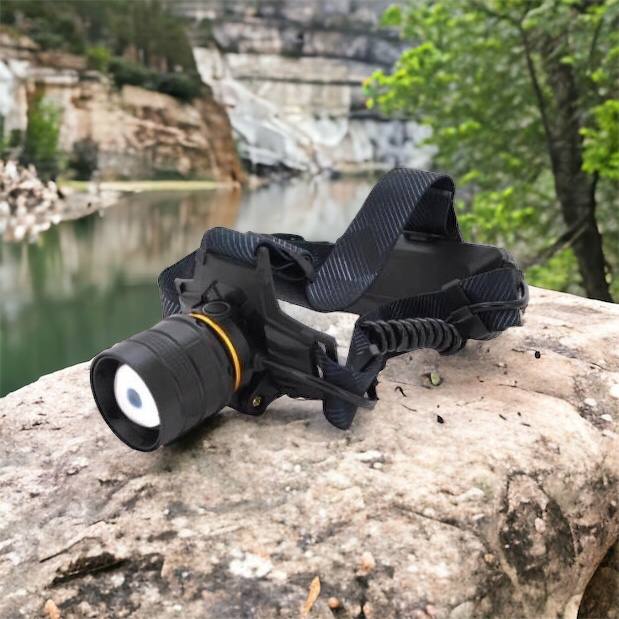 Яркий налобный фонарь Bailong BL-8076-2-GT100, Фонарь аккумуляторный для рыбалки, Фонарь на голову