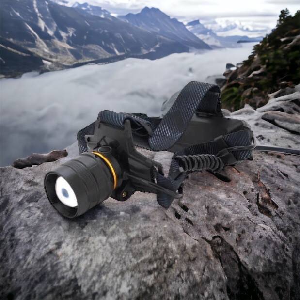 Яркий налобный фонарь Bailong BL-8076-2-GT100, Фонарь аккумуляторный для рыбалки, Фонарь на голову