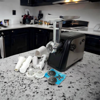 Мясорубка Rainberg RB-672 3000W электрическая с реверсом и соковыжималкой, мясорубка электрическая металл