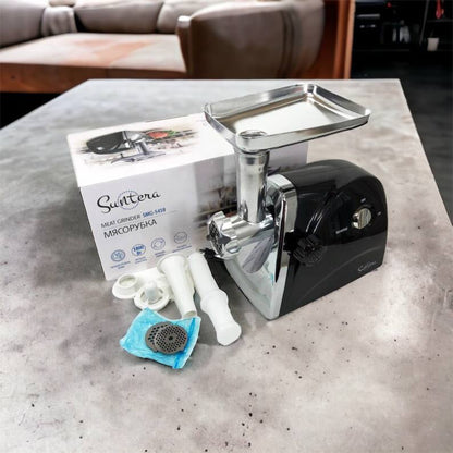 Мясорубка Suntera SMG-5418B 1800 Вт, электромясорубка для шинковки, мясорубка электрическая металл