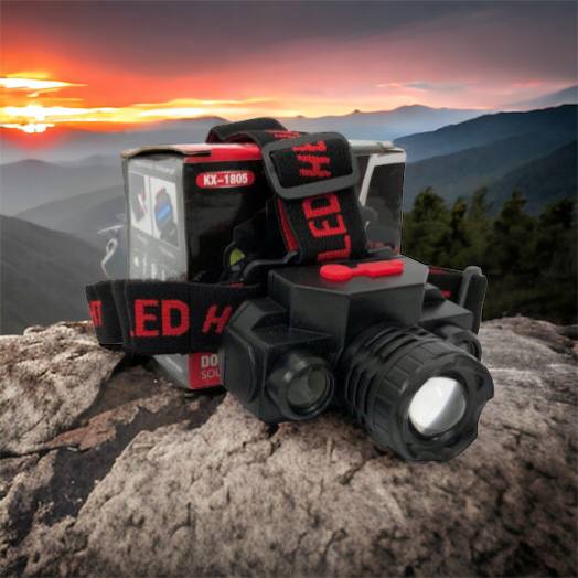 Фонарь налобный Bailong BL-1805 COB XPE аккумуляторный, фонарь на голову для рыбалки, надежный налобный