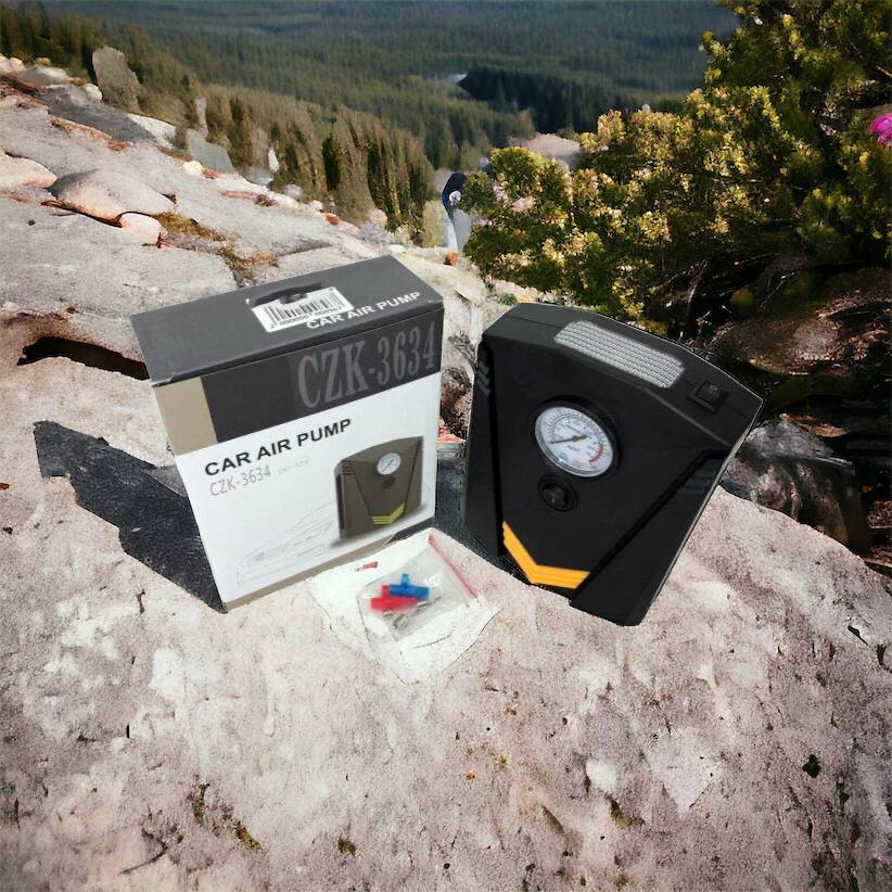 Автомобильный компрессор 12V насос с фонариком, мощный насос для колес автомобиля от прикуривателя