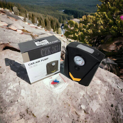 Автомобильный компрессор 12V насос с фонариком, мощный насос для колес автомобиля от прикуривателя