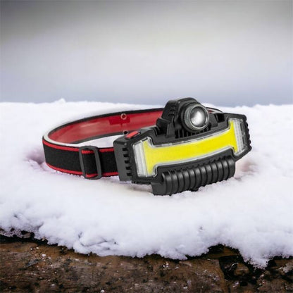 Налобный фонарик Bailong BL-W685-LTS+COB+RGB, 5 режимов, водостойкий, ударостойкий, USB кабель Type-c