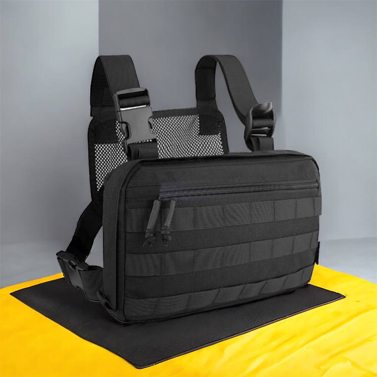 Тактична сумка нагрудна з Cordura 1000D, чоловіче розвантаження чорна
