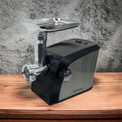 Электрическая мясорубка Rainberg RB-673 с соковыжималкой и шинковкой 9 насадок 3000W с реверсом