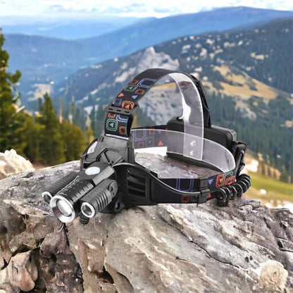 Фонарь налобный W602-T6-2XPE Bike с велокреплением 2x18650, светодиодный фонарь на лоб, сверхмощный