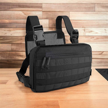 Тактична сумка нагрудна з Cordura 1000D, чоловіче розвантаження чорна
