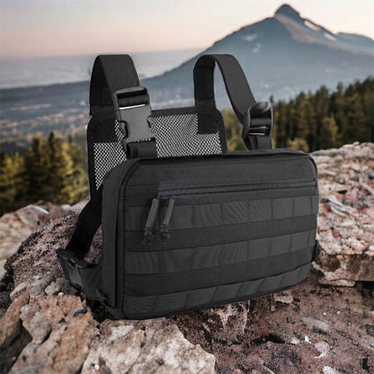 Тактична сумка нагрудна з Cordura 1000D, чоловіче розвантаження чорна