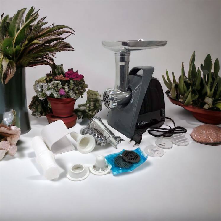 Мясорубка Suntera SMG-5421B 1800 Вт, мясорубка электрическая для мяса, мясорубка для домашней колбасы