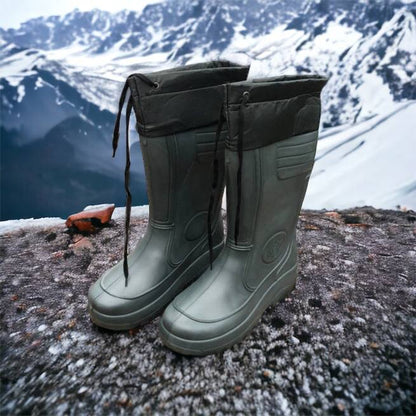 Сапоги мужские резиновые высокие утепленные с подвязкой 44 размер (29 см), сапоги резиновые для рыбалки