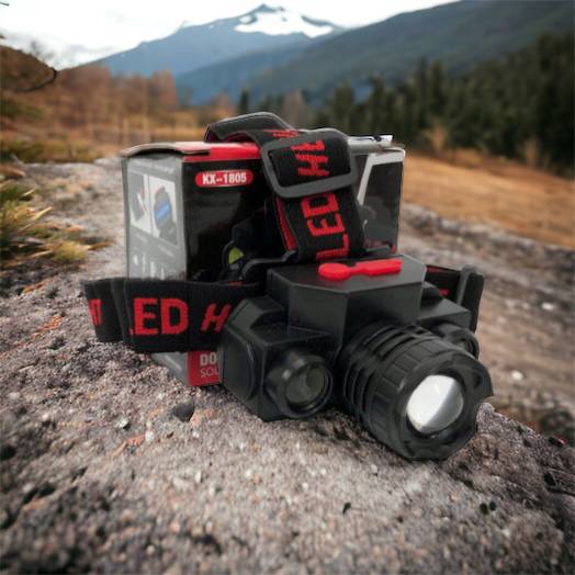 Фонарь налобный Bailong BL-1805 COB XPE аккумуляторный, фонарь на голову для рыбалки, надежный налобный