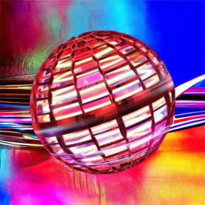 Летающий шар спиннер светящийся FlyNova Pro Gyrosphere игрушка мяч бумеранг, игрушка летающий шар