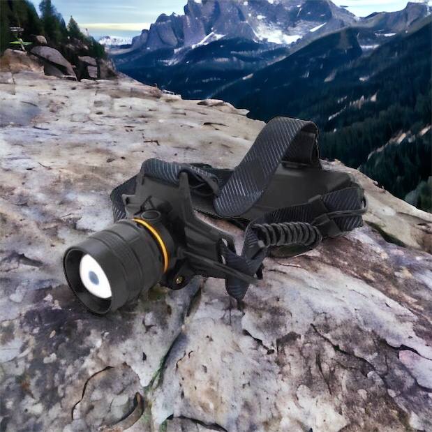 Яркий налобный фонарь Bailong BL-8076-2-GT100, Фонарь аккумуляторный для рыбалки, Фонарь на голову