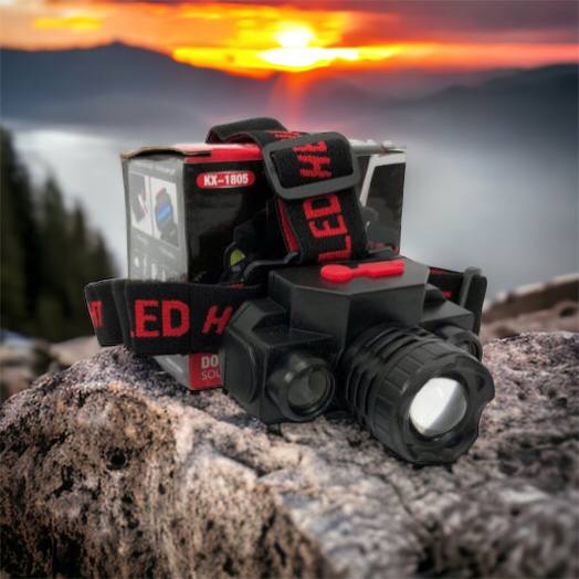 Фонарь налобный Bailong BL-1805 COB XPE аккумуляторный, фонарь на голову для рыбалки, надежный налобный