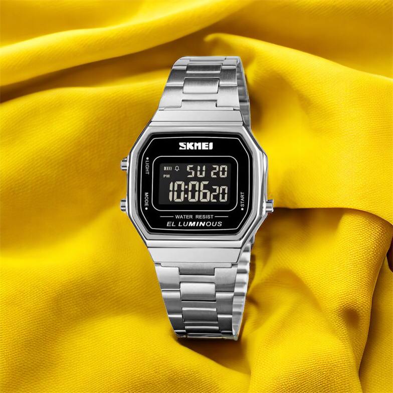 Часы наручные мужские SKMEI 1647SI, армейские часы противоударные, модные мужские часы