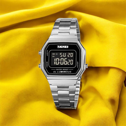 Часы наручные мужские SKMEI 1647SI, армейские часы противоударные, модные мужские часы