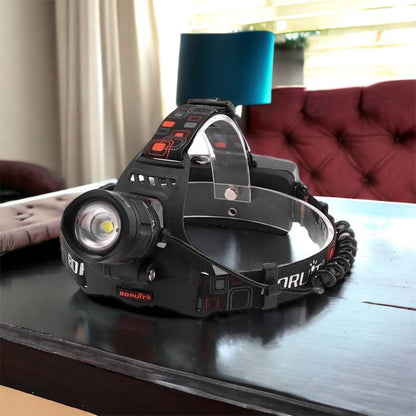 Налобный фонарь Bailong BL-T32-P50, мощный налобный светодиодный фонарик на голову, три режима