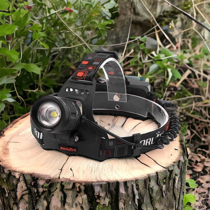 Налобный фонарь Bailong BL-T32-P50, мощный налобный светодиодный фонарик на голову, три режима