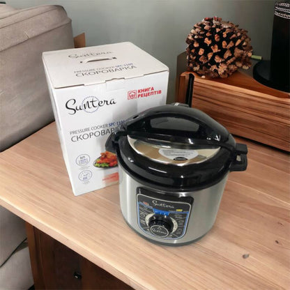 Мультиварка-скороварка SUNTERA SPC-1100 1000 Вт, пароварка для кухни бытовая, антипригарные рисоварки