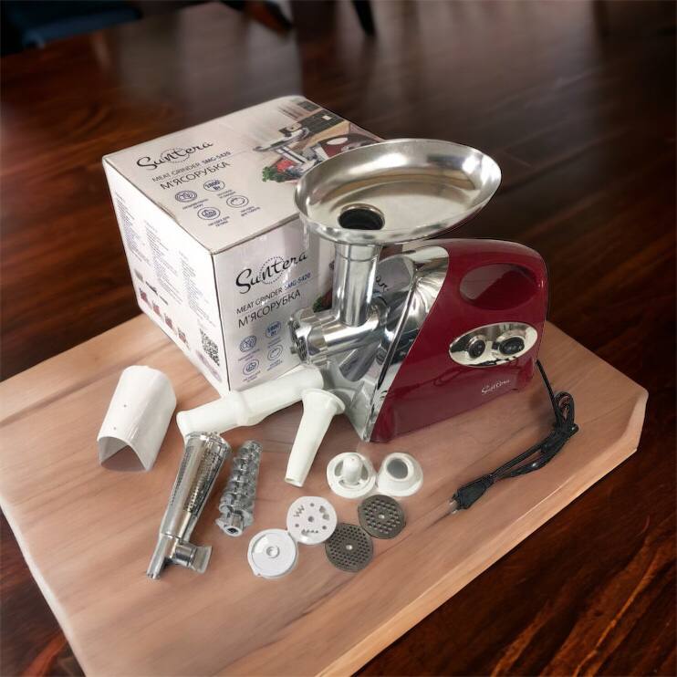 Электромясорубка Suntera SMG-5420R 1800 Вт, электромясорубка соковыжималка для томатов, мясорубка для дома
