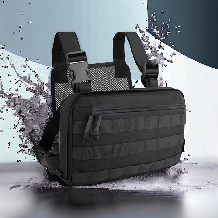 Тактична сумка нагрудна з Cordura 1000D, чоловіче розвантаження чорна
