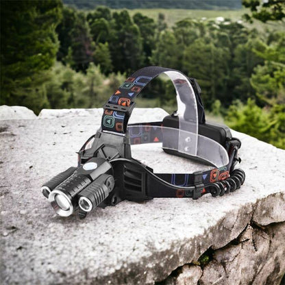 Фонарь налобный W602-T6-2XPE Bike с велокреплением 2x18650, светодиодный фонарь на лоб, сверхмощный