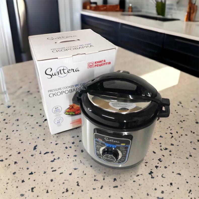Мультиварка-скороварка SUNTERA SPC-1100 1000 Вт, пароварка для кухни бытовая, антипригарные рисоварки