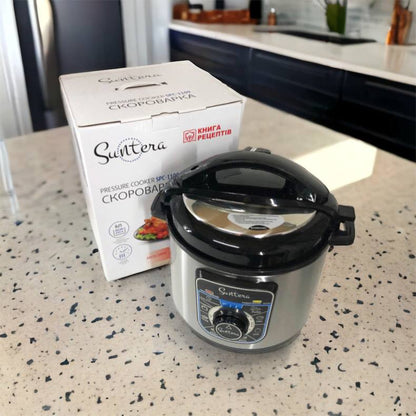 Мультиварка-скороварка SUNTERA SPC-1100 1000 Вт, пароварка для кухни бытовая, антипригарные рисоварки