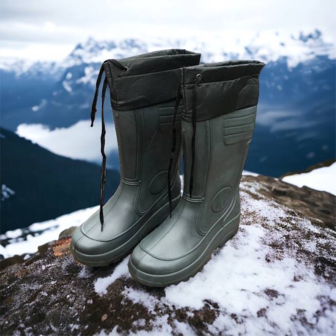 Сапоги мужские резиновые высокие утепленные с подвязкой 44 размер (29 см), сапоги резиновые для рыбалки