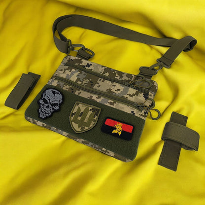 Сумка-кобура піксель камуфляж, тактична чоловіча сумка з тканини кордури AOR-1