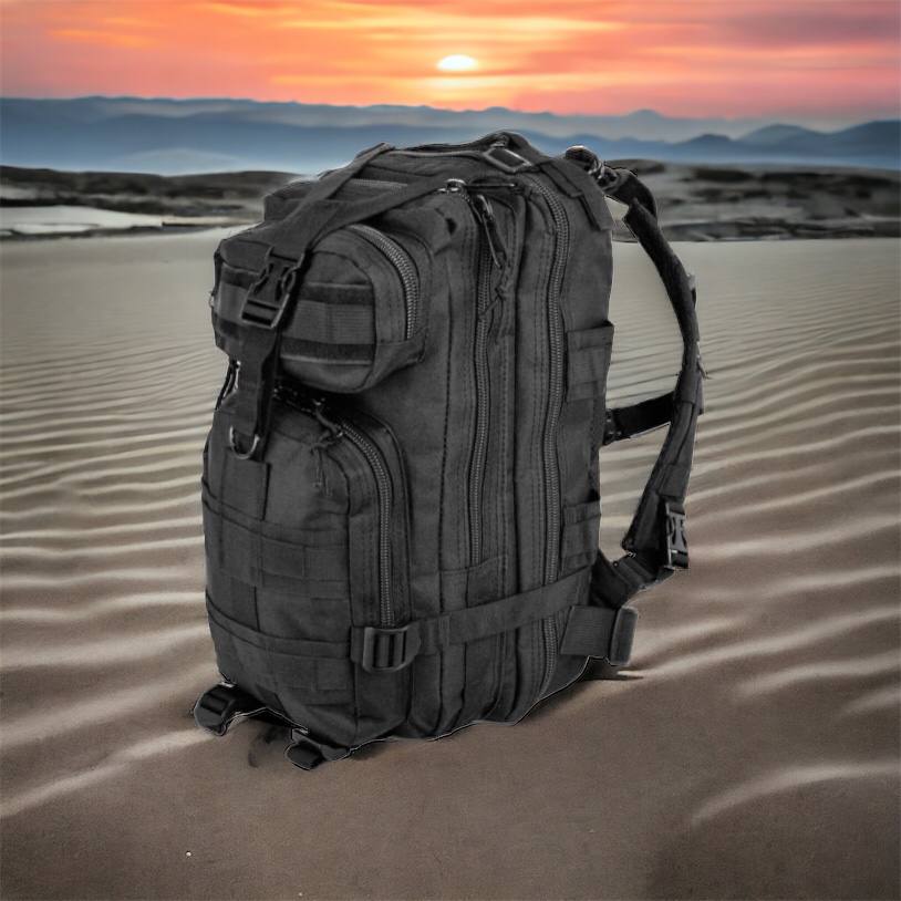 Тактический рюкзак Tactic 1000D для военных, охоты, рыбалки,  походов, путешествий и спорта. Цвет: черный
