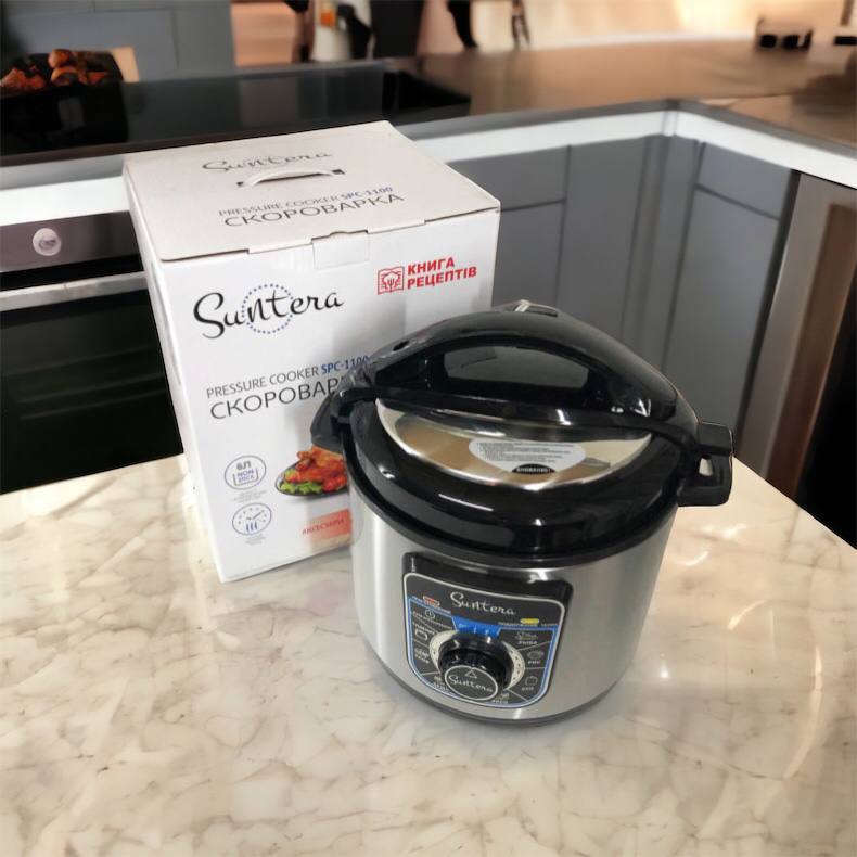 Мультиварка-скороварка SUNTERA SPC-1100 1000 Вт, пароварка для кухни бытовая, антипригарные рисоварки