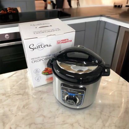 Мультиварка-скороварка SUNTERA SPC-1100 1000 Вт, пароварка для кухни бытовая, антипригарные рисоварки