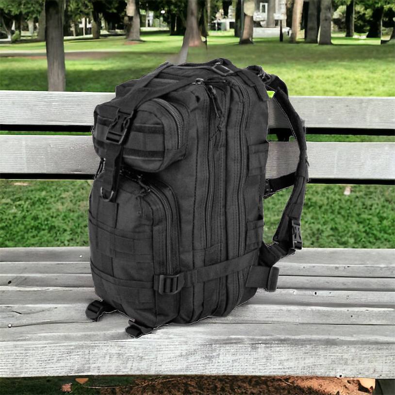 Тактический рюкзак Tactic 1000D для военных, охоты, рыбалки,  походов, путешествий и спорта. Цвет: черный