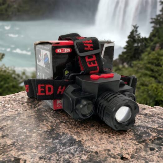 Фонарь налобный Bailong BL-1805 COB XPE аккумуляторный, фонарь на голову для рыбалки, надежный налобный