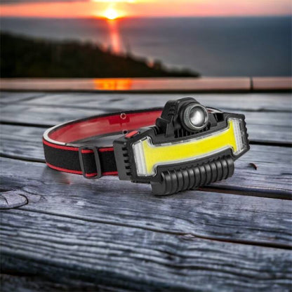 Налобный фонарик Bailong BL-W685-LTS+COB+RGB, 5 режимов, водостойкий, ударостойкий, USB кабель Type-c