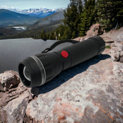 Ручний ліхтарик на батарейках (3хААА) з функцією зуму, кишеньковий міні ліхтар лід ліхтар переносний гарний