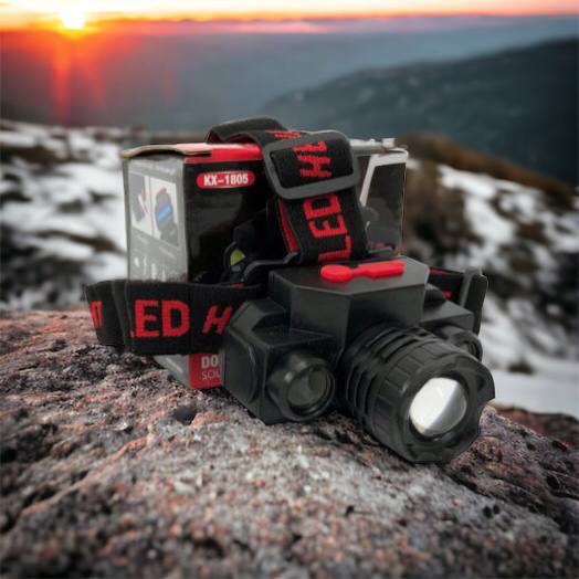 Фонарь налобный Bailong BL-1805 COB XPE аккумуляторный, фонарь на голову для рыбалки, надежный налобный