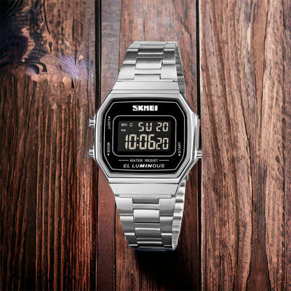 Часы наручные мужские SKMEI 1647SI, армейские часы противоударные, модные мужские часы