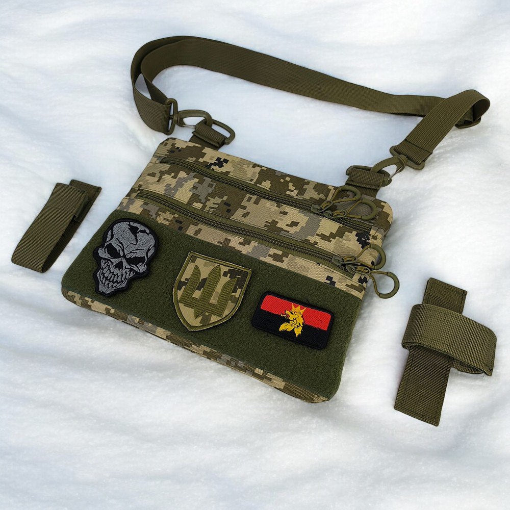 Сумка-кобура піксель камуфляж, тактична чоловіча сумка з тканини кордури AOR-1