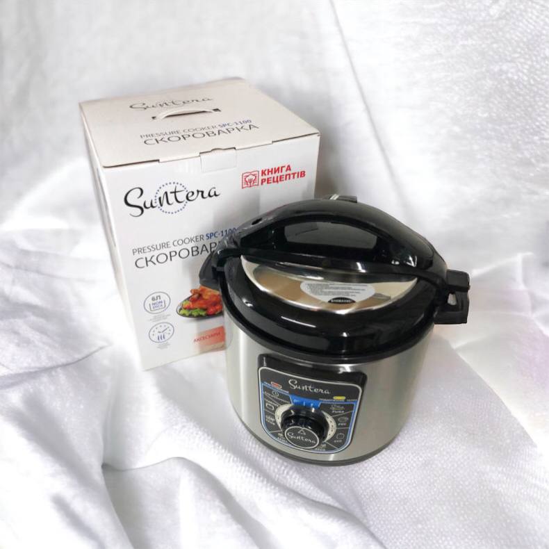 Мультиварка-скороварка SUNTERA SPC-1100 1000 Вт, пароварка для кухни бытовая, антипригарные рисоварки