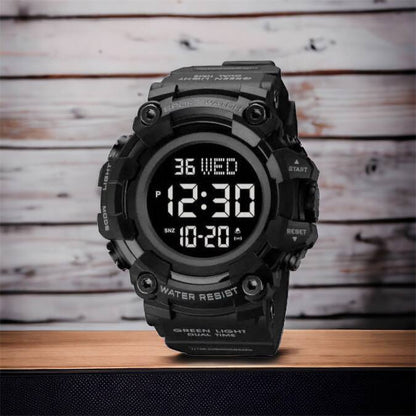 Годинник наручний чоловічий SKMEI 1968BKBK BLACK-BLACK, водостійкий тактичний годинник. Колір: чорний