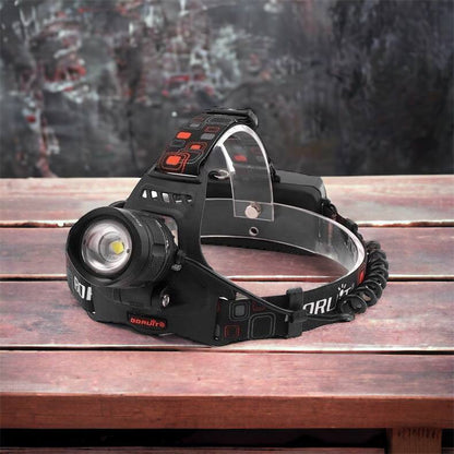 Налобный фонарь Bailong BL-T32-P50, мощный налобный светодиодный фонарик на голову, три режима