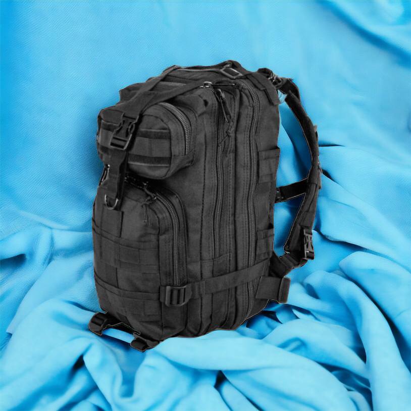 Тактический рюкзак Tactic 1000D для военных, охоты, рыбалки,  походов, путешествий и спорта. Цвет: черный