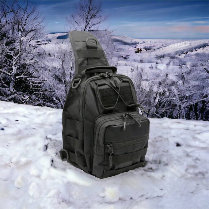 Качественная тактическая сумка, укрепленная мужская сумка рюкзак тактическая слинг. Цвет: черный