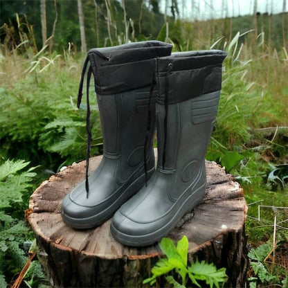 Сапоги мужские резиновые высокие утепленные с подвязкой 44 размер (29 см), сапоги резиновые для рыбалки