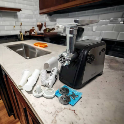 Мясорубка Rainberg RB-672 3000W электрическая с реверсом и соковыжималкой, мясорубка электрическая металл