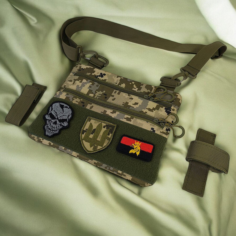 Сумка-кобура піксель камуфляж, тактична чоловіча сумка з тканини кордури AOR-1